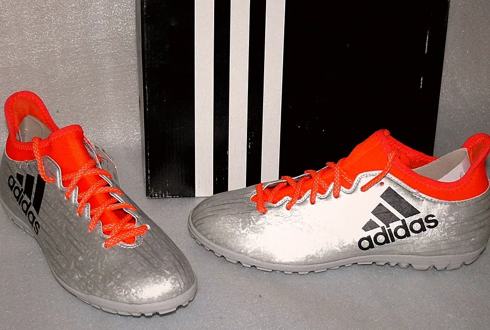 Adidas S79575 X 16.3 TF Sport Schuhe Fußball Lauf Running 40 41 45 Silber Neonro
