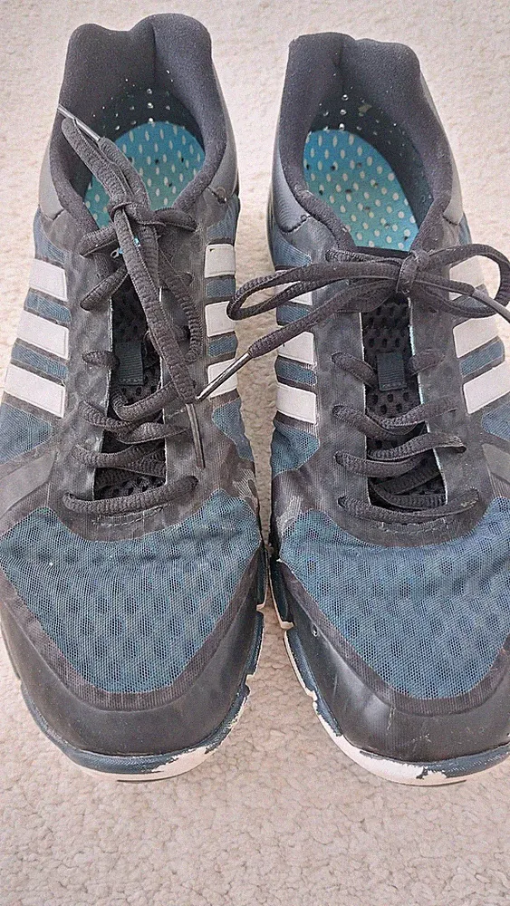 Adidas Schuhe Sport Herren Laufschuhe Gr. US 10 EU 44 schwarz türkis