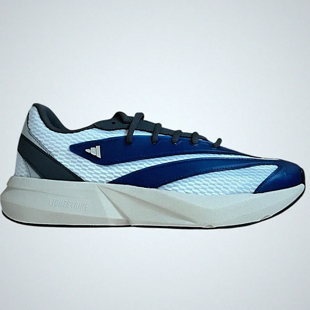 adidas Sneaker Herren 42 Laufschuhe Lightblaze JS4254 Weiß Blau Turnschuhe NEU