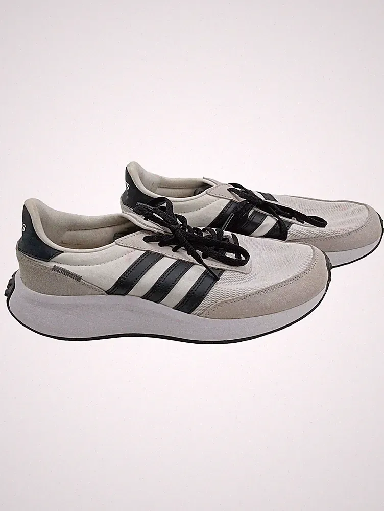 adidas Sneaker Low Herren Gr. 41.5 Weiß Grau Sportschuhe Laufschuhe
