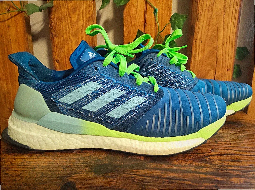 Adidas SolarBoost Herren Laufschuhe BOOST, EU 44 2/3 blau/grün