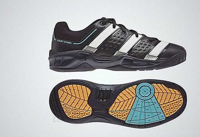 ADIDAS Sportschuh Fußball Hallenschuh Kinder V23265 Court Stabil xJ Gr. 36 2/3