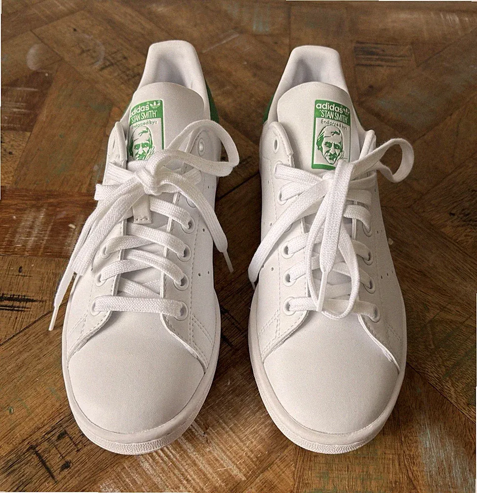 adidas Stan Smith Damen Sneaker Weiß/Grün Primegreen EU 38 FX5502