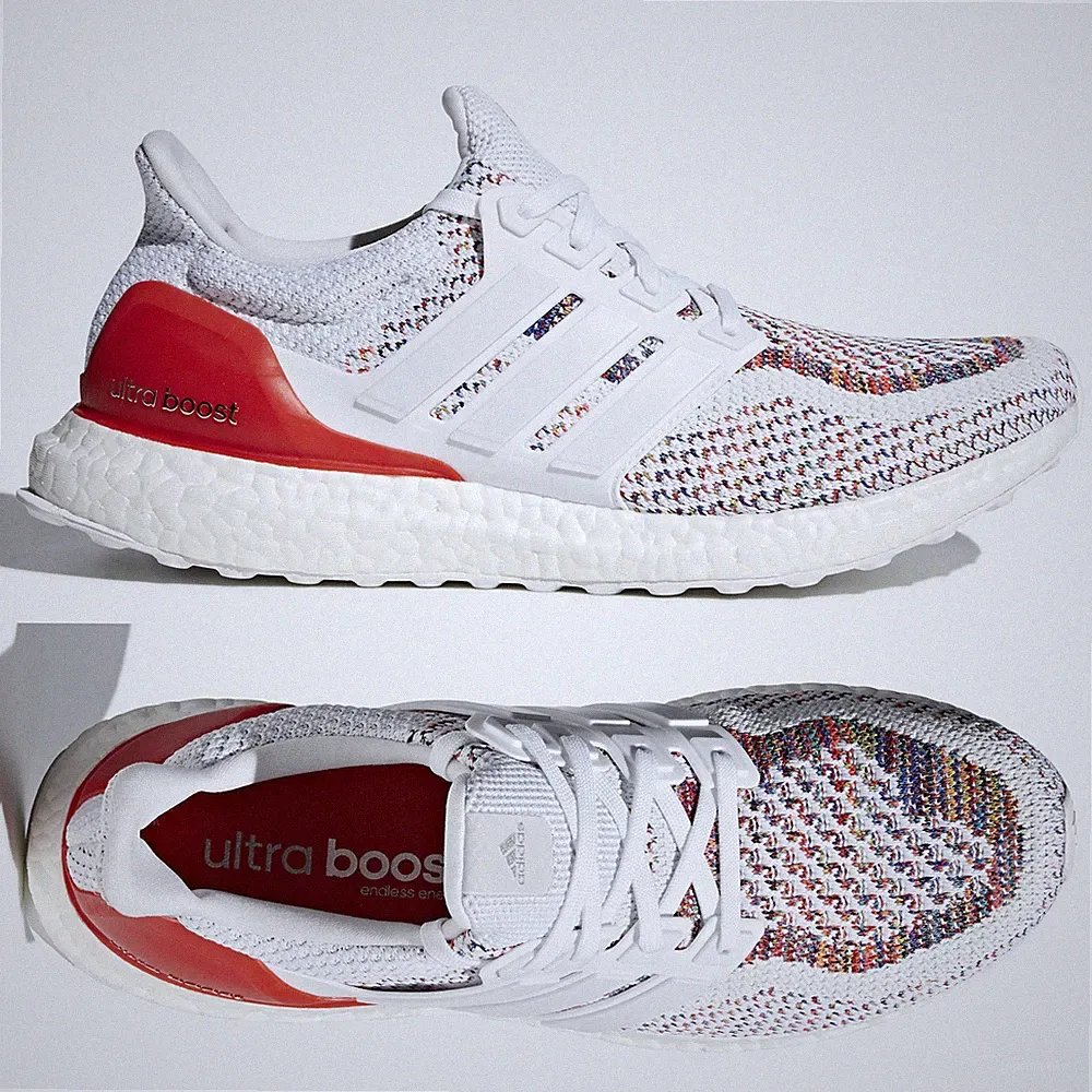 Adidas UltraBOOST 2.0 Herren Größe 14,5 Mehrfarbig Weiß Rot BB3911 Multi