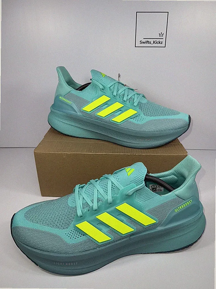 Adidas Ultraboost 5 Sneaker Schuhe - Flash Aqua / Lemon - Größe UK 11 - JQ2909
