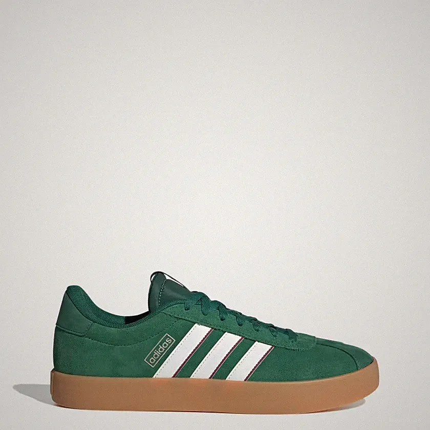 Adidas VL COURT 3.0 SCHUHE in Dunkelgrün / Cloud White / Collegiate Burgundy