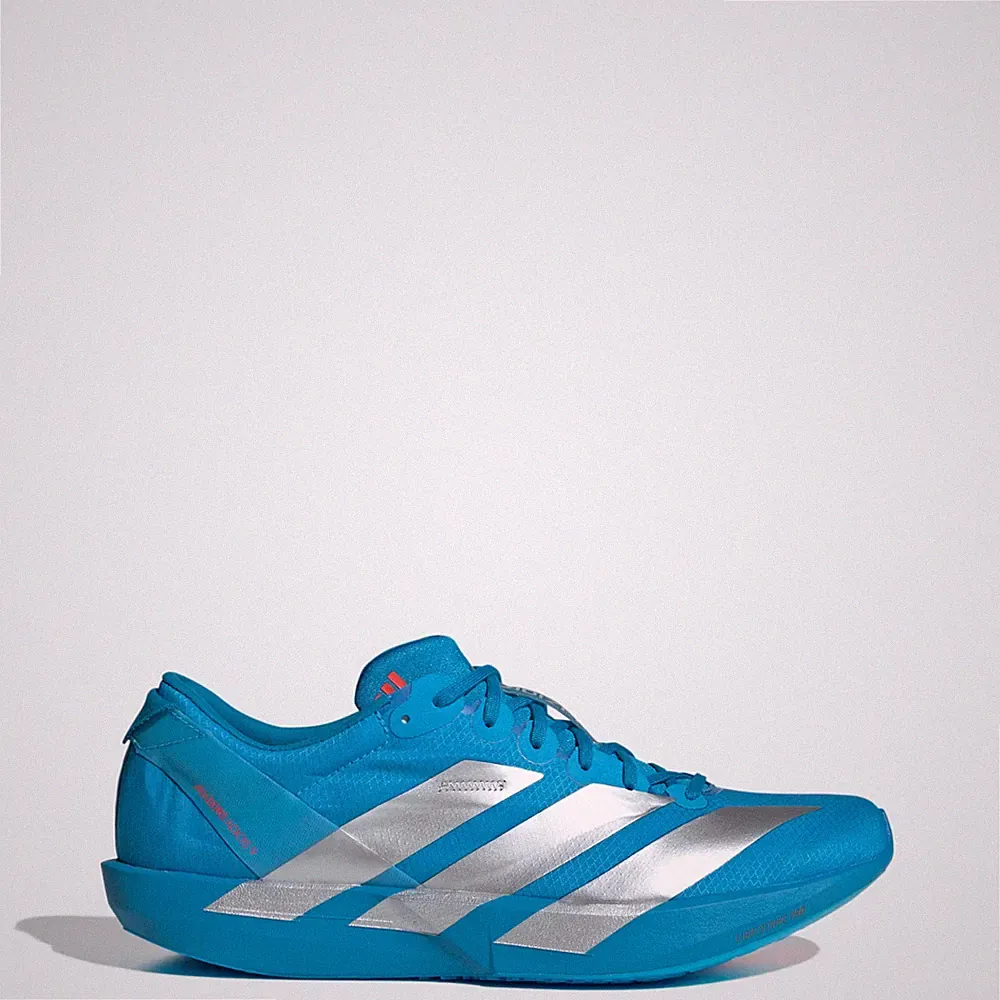 Adizero Adios 9 Herren Laufschuhe in Silber Metallic/Lucid Red