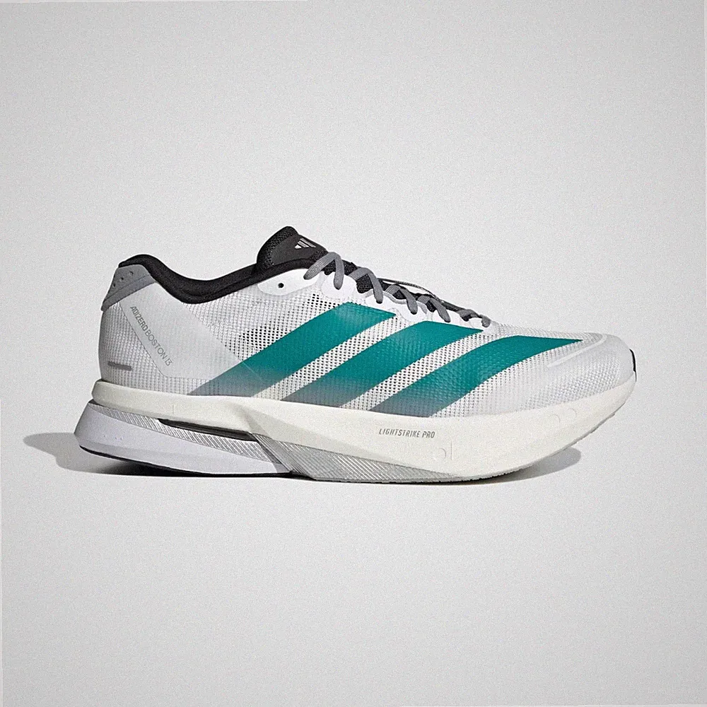 Adizero Boston 13 M Weiß Grün Herren Damen Unisex Sneaker Laufschuhe