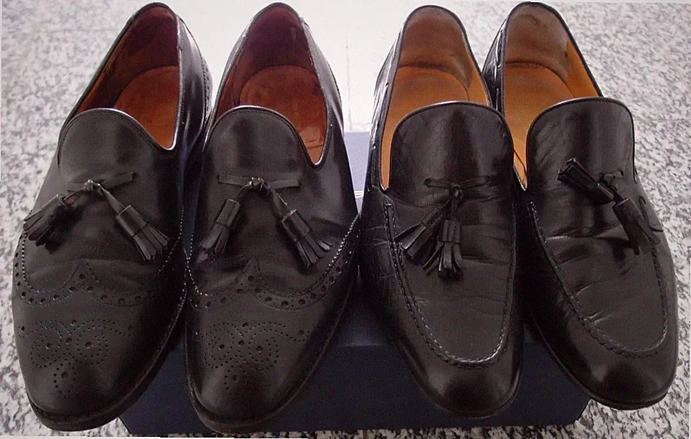 ALEXANDER 42 UK 8 schwarz LEATHERMAN Laufschuhe Slipper Mokassins Loafer