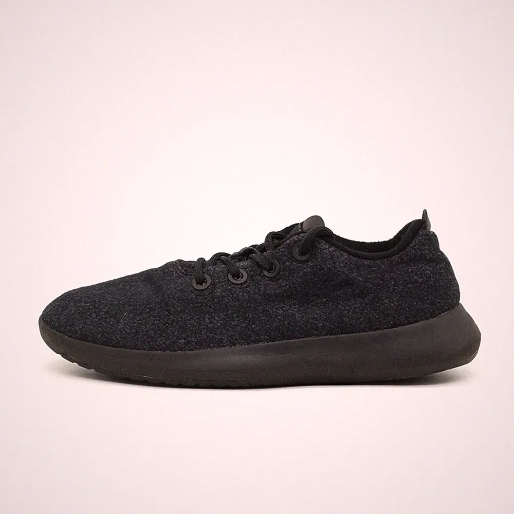 Allbirds Herren Wool Runner Laufschuh Schwarz Atmungsaktiv Sneaker EU 43-44