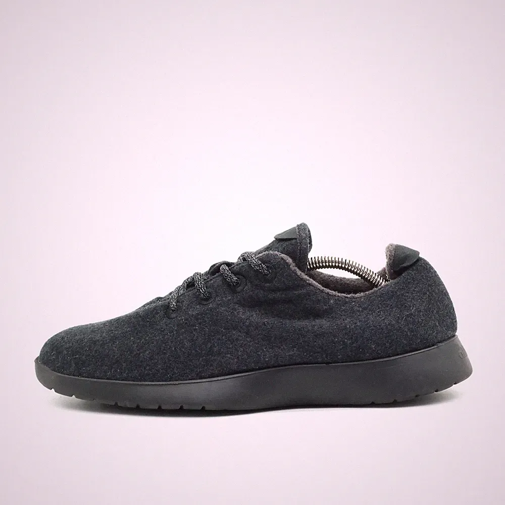 Allbirds Herren Wool Runner Laufschuhe Schwarz Merinowolle Low-Top Sneaker EU 43