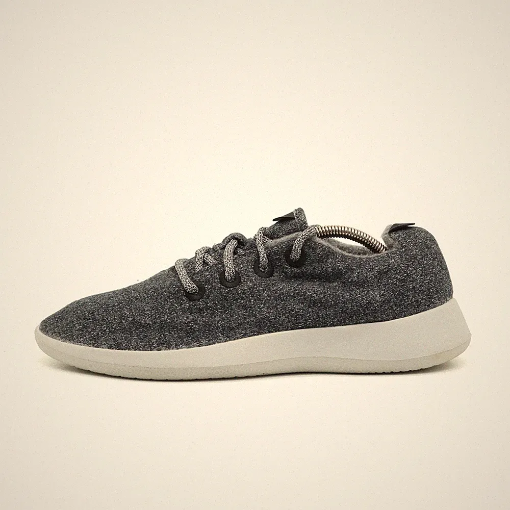 Allbirds Herren Wool Runner Sneaker Grau Wolle Atmungsaktiv Laufschuh EU 43-44