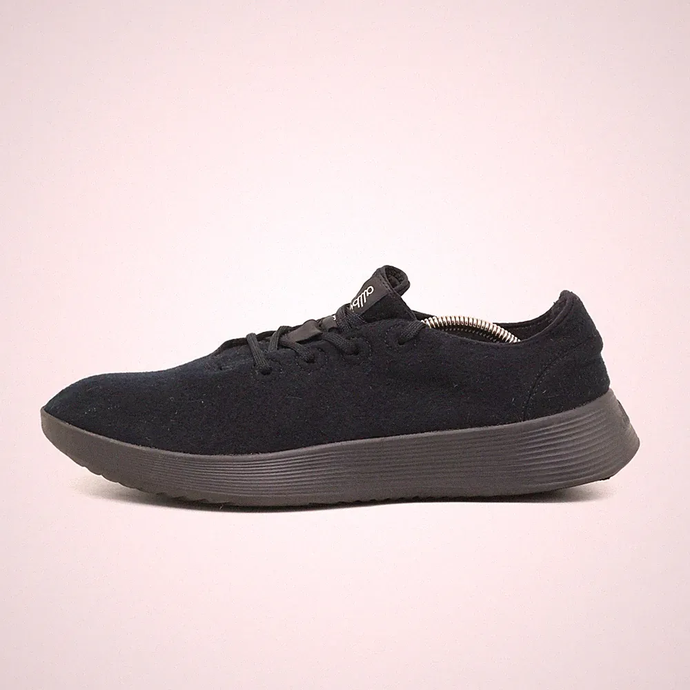 Allbirds Herren Wool Runner Sneaker Schwarz Wolle Atmungsaktiv Laufschuh EU 44