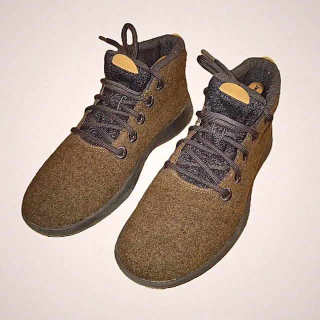 Allbirds Schuhe UK 9 braun WRUM M10 Wolle Runners Up Running High Top Mizzles