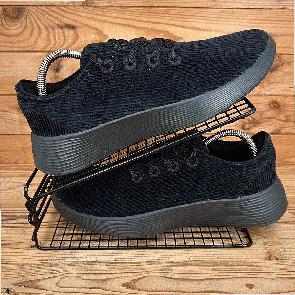 AllBirds Turnschuhe Herren Größe UK 9 Runner Go Cord Natur Schwarz Komfortschuhe