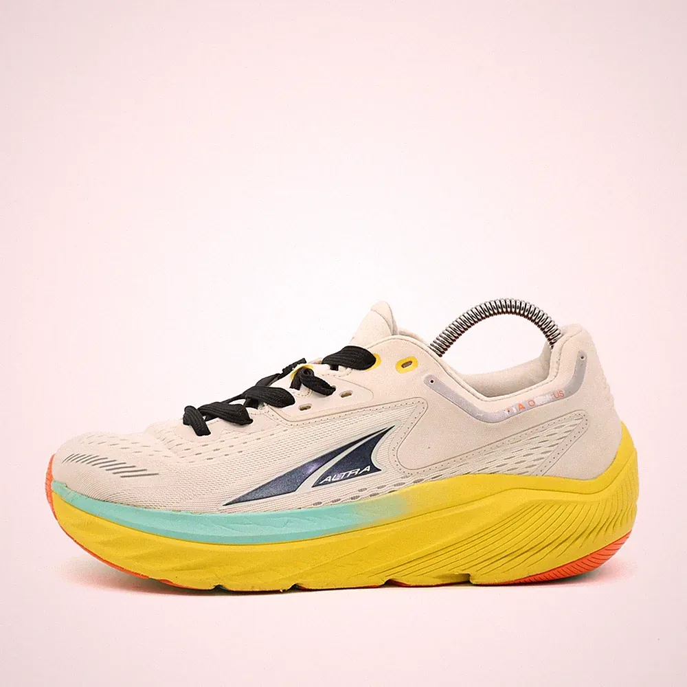 Altra Herren Via Olympus Laufschuhe EU 44 Weiß/Gelb/Türkis/Orange Sohle