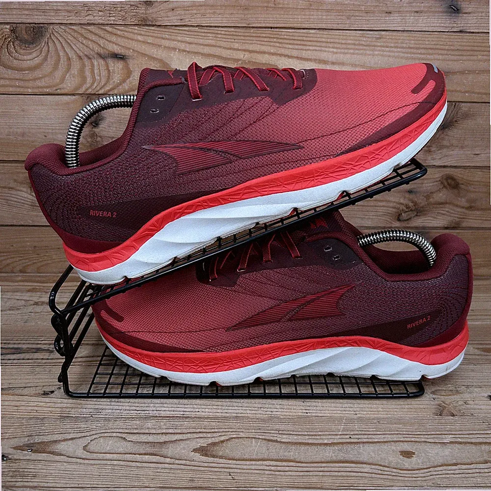 Altra Turnschuhe Herren Größe UK 9,5 Rivera 2 rot weiß Straßenlauf Barfußschuhe