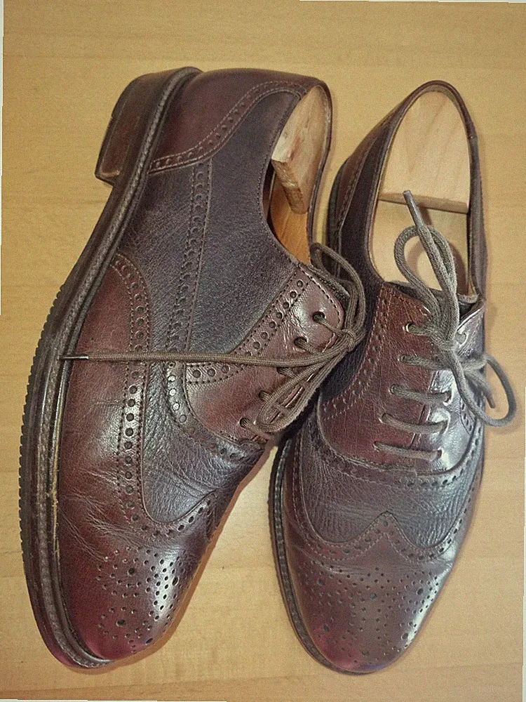 APOLLO wertvolle Handarbeit Herrenschuhe Gr. 41 UK 7 Braun