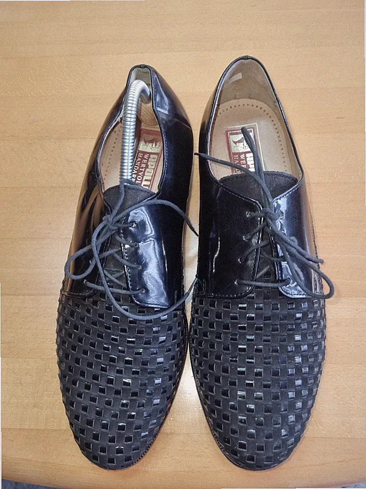 APOLLO wertvolle Handarbeit Herrenschuhe Gr. 43 UK 9 Schwarz