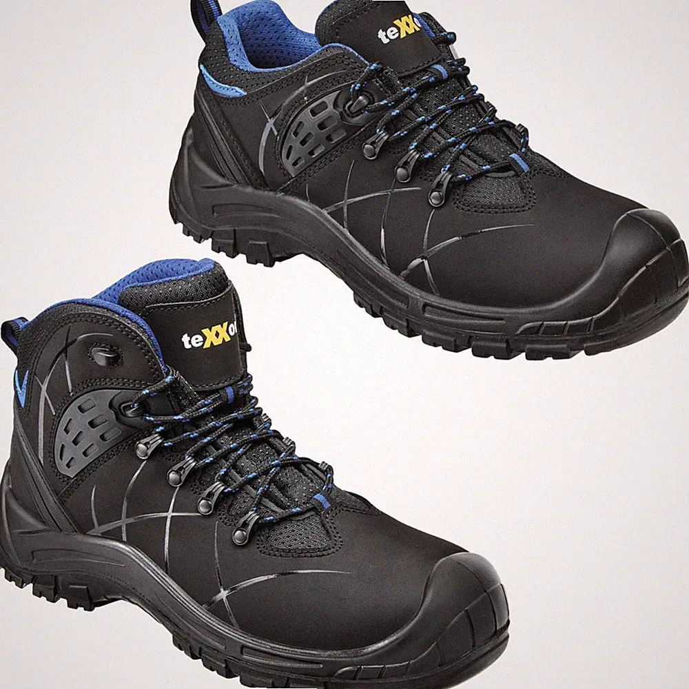 Arbeitsschuhe S3 Sicherheitsschuhe Schutzschuhe Leder Schwarz Bauschuhe Gr.37-47
