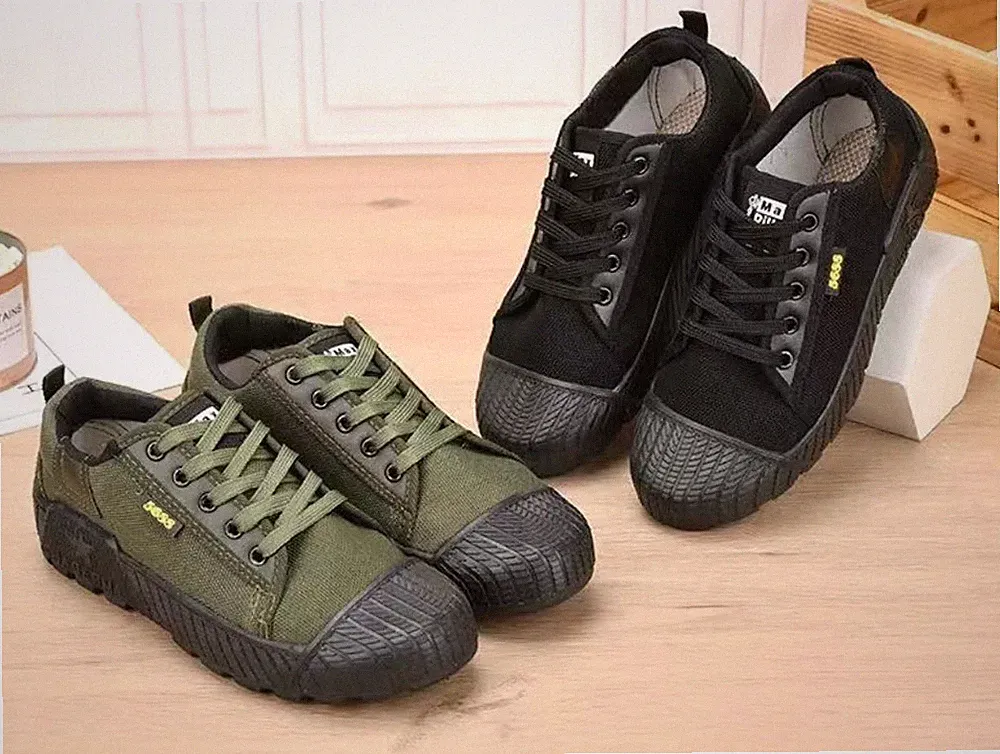 Arbeitsschuhe Sportschuh Herren Leicht Canvas Laufschuhe Sneaker Turnschuhe