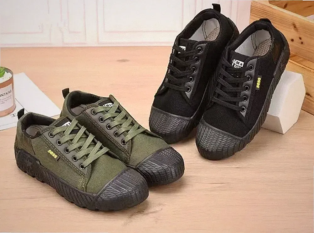 Arbeitsschuhe Sportschuh Turnschuhe Herren Leicht Canvas Laufschuhe Sneaker DE