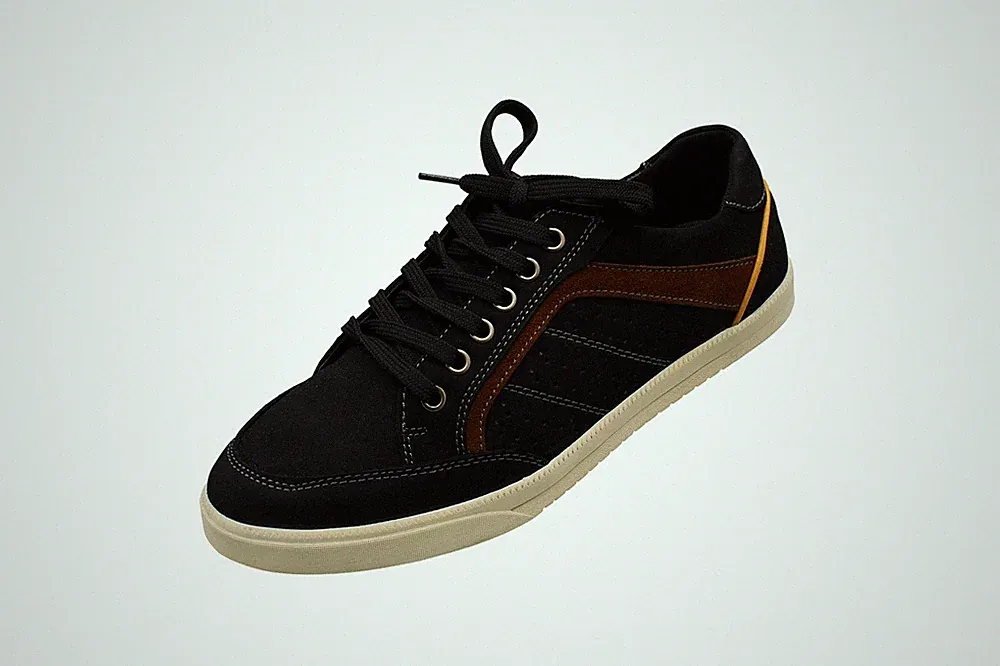 Schwarz Bootsschuh