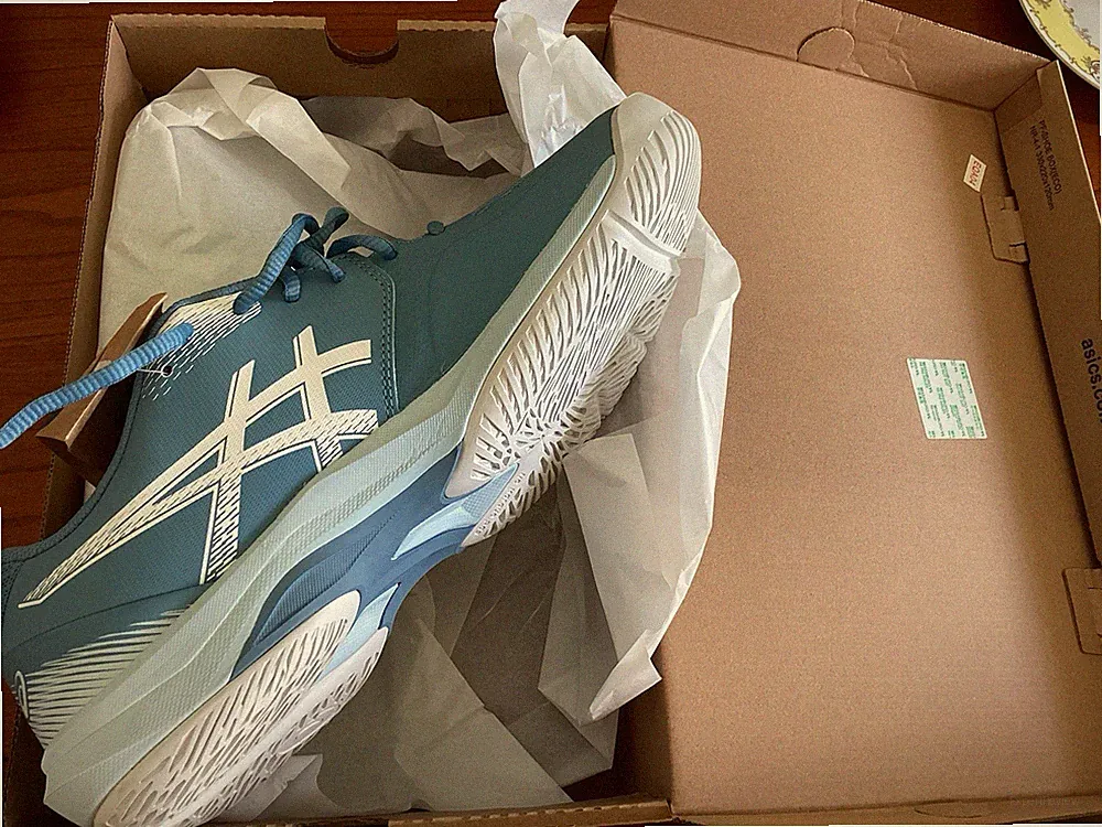 Asics Court Hunter FF Blue Herren Turnschuh sneaker laufschuh Neu US9,5 EUR 43,5