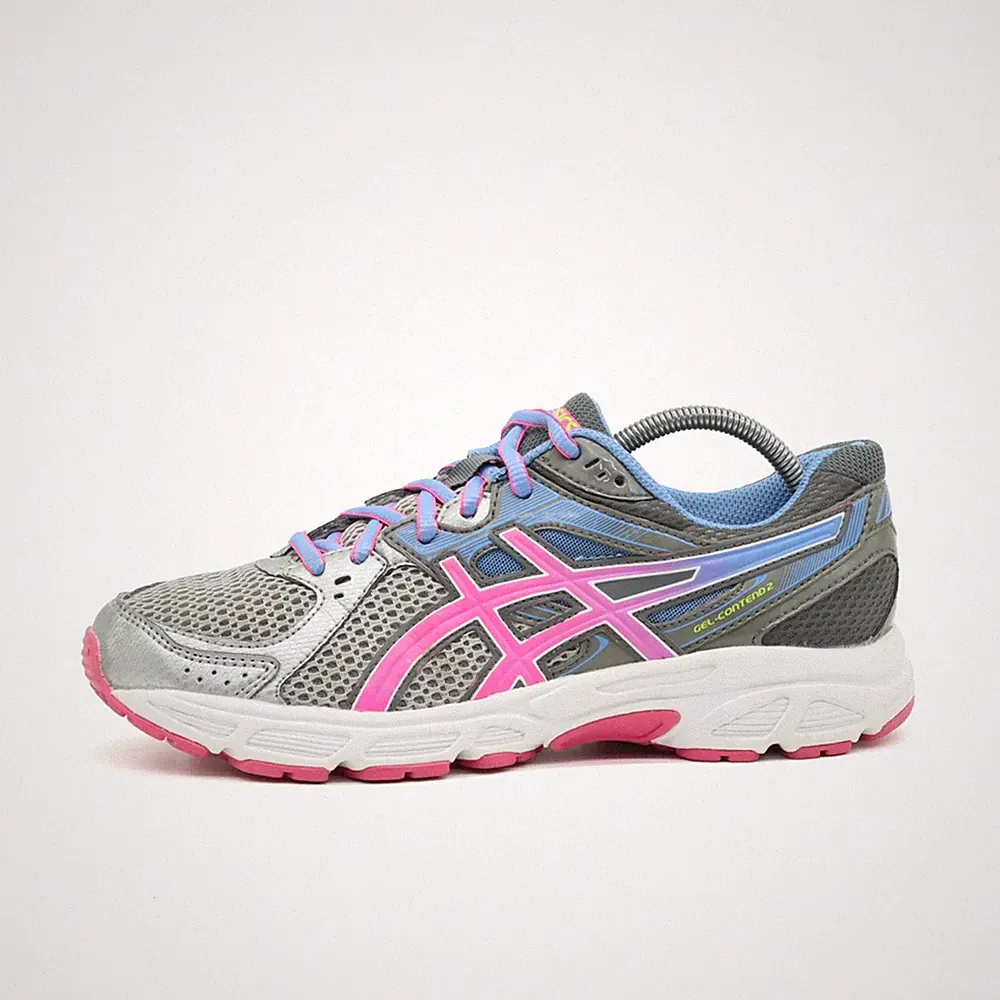 ASICS Damen Gel-Contend 2 Sportschuhe Grau/Pink/Blau Low-Top Laufschuhe EU 39.5