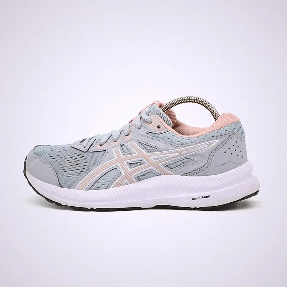 ASICS Damen Gel-Contend 7 Sneaker Grau Rosa Weiß Atmungsaktiv Laufschuhe EU 38