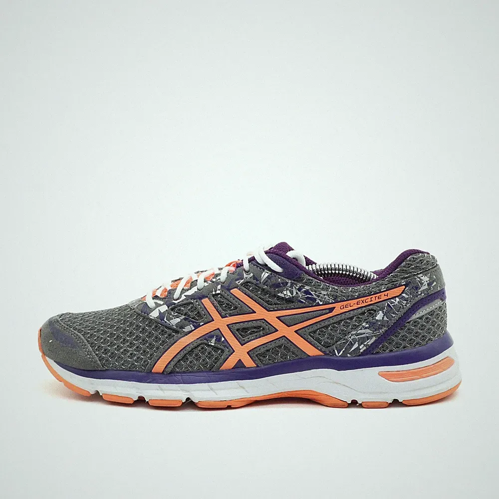 ASICS Damen Gel-Excite 4 Sneaker Grau Orange Leichtgewicht Laufschuhe EU 39,5