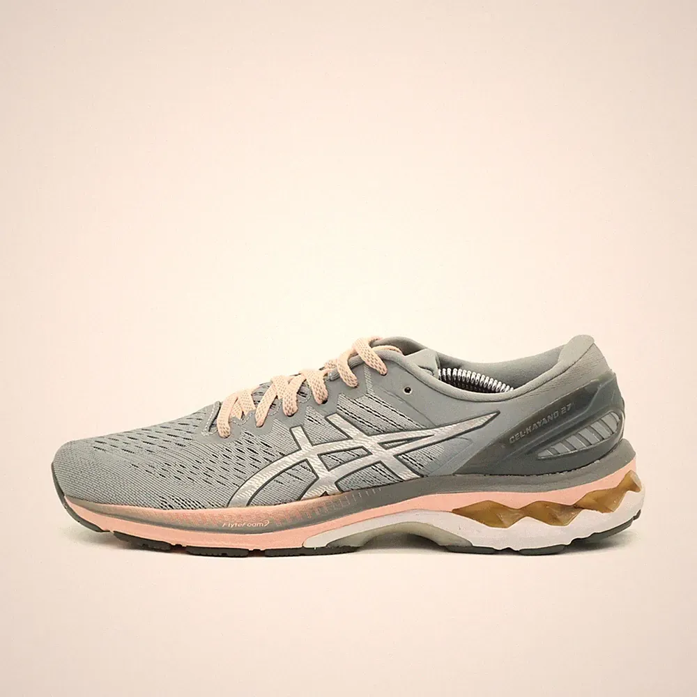 ASICS Damen Gel-Kayano 27 Schuhe Grau/Rosa ämpfung Laufschuhe EU 41.5
