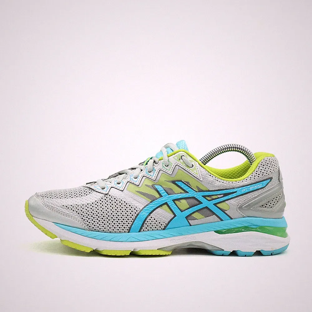 ASICS Damen GT-2000 Laufschuhe EU 42,5 Grau/Blau/Gelb T657N