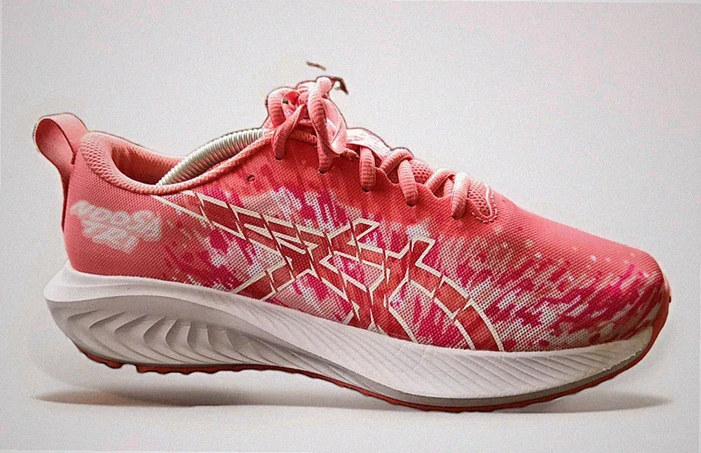 ASICS Damen Laufschuhe 39 UK 5 US 6 Turn Sport Pink Weiss Sneakers Gebraucht