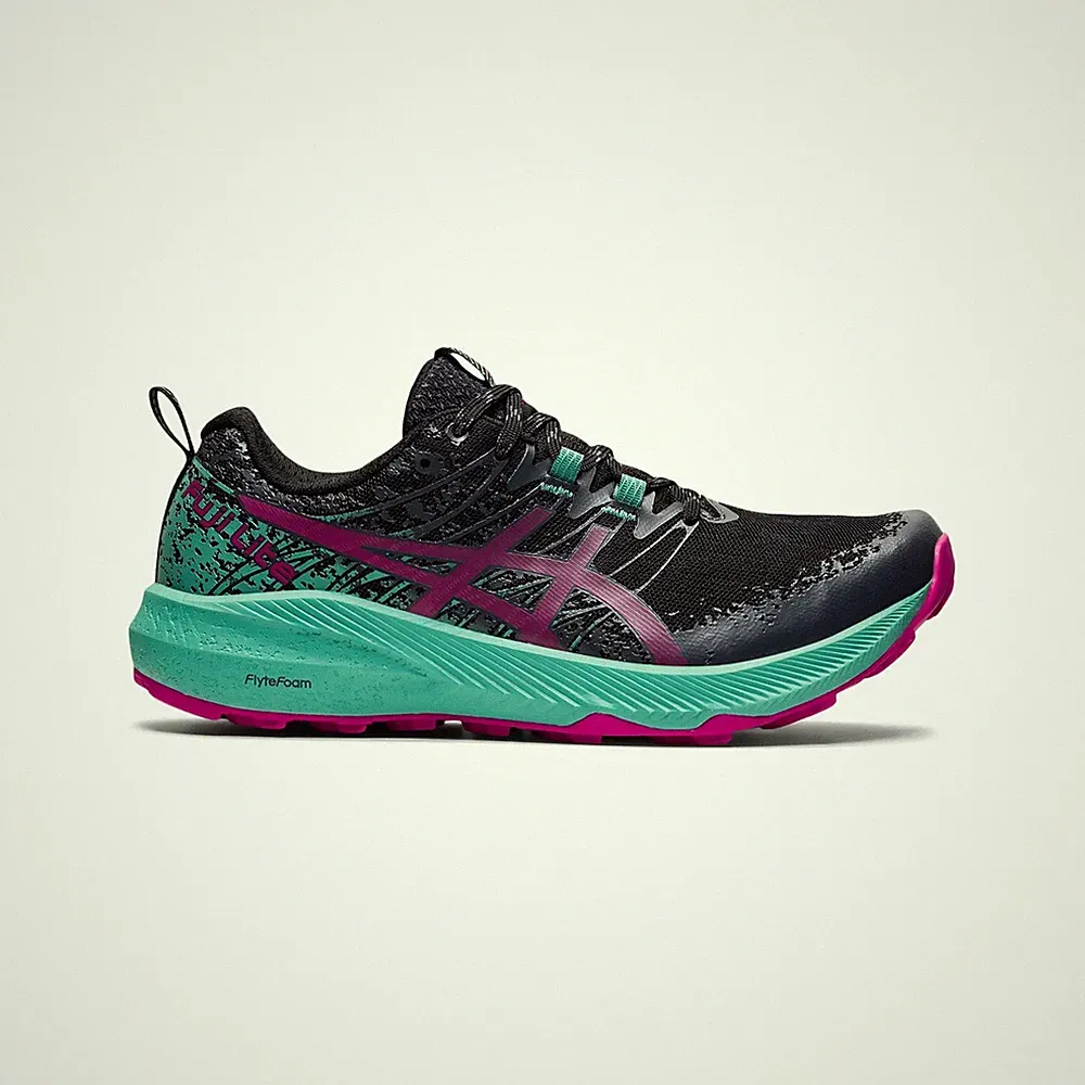 Asics Fuji Lite 2 Black/Fuchsia Red Schwarz Rot Laufschuhe Running Outdoor NEU