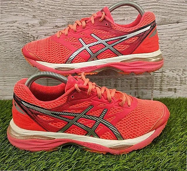 Asics Gel-Cumulus 18 Damen Laufschuhe Pink Fluidride Turnschuhe UK 6