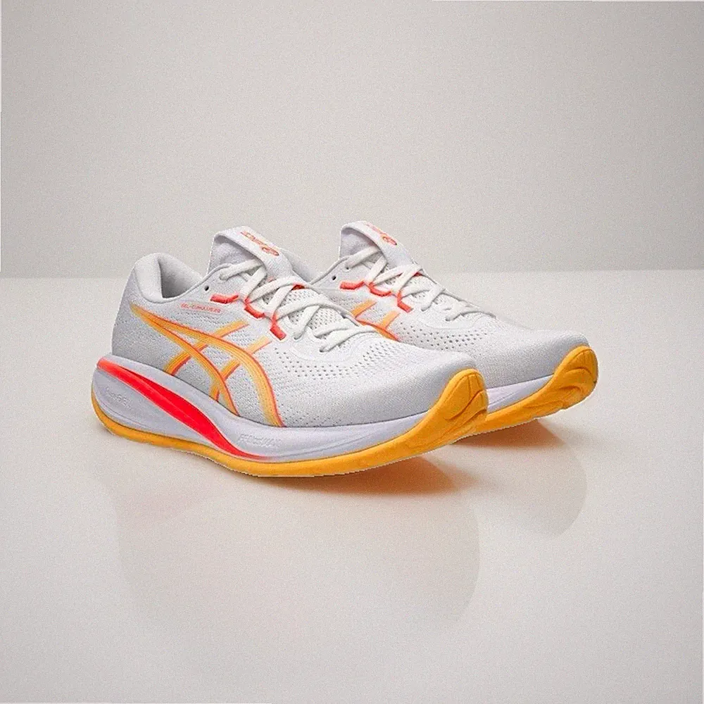 ASICS GEL-CUMULUS 26 Gr.39,5 Laufschuh Low Top Mesh Schnürung Weiß Orange