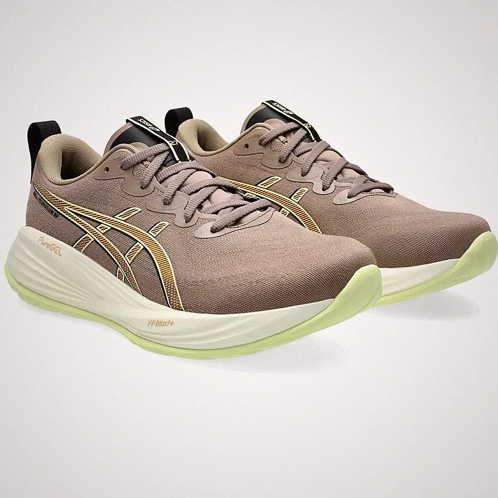 ASICS GEL-CUMULUS 27 Herren Laufschuhe 2E/4E Taupe Grau/Schwarz Fr Japan