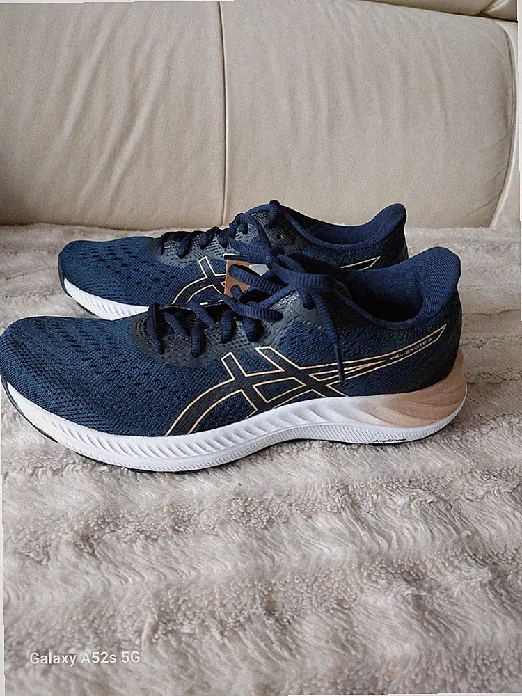 Asics GEL-EXCITE Damen Herren Laufschuh blau gold Gr. 40 Neu
