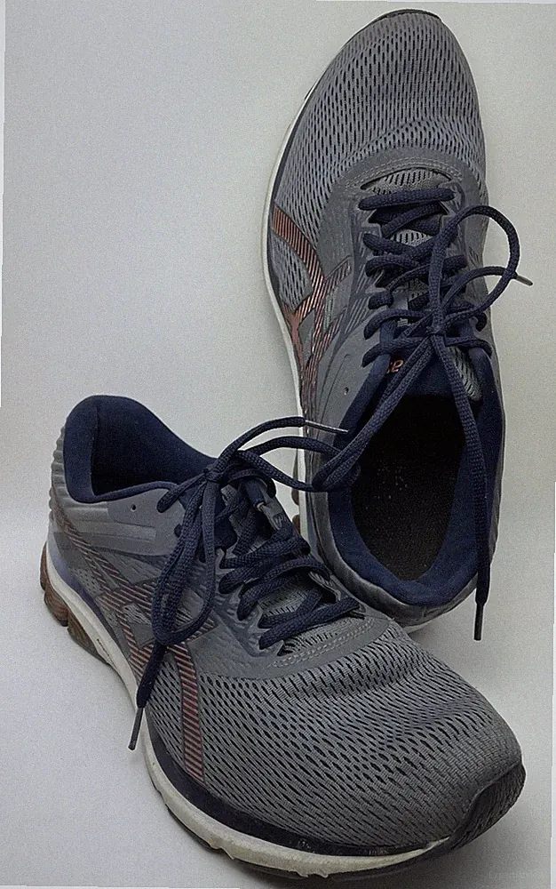 ⭐️ASICS GEL FLUX 6 Herren Laufschuhe Gr. 46,5 Sportschuhe Grau /Blau UVP 120 €