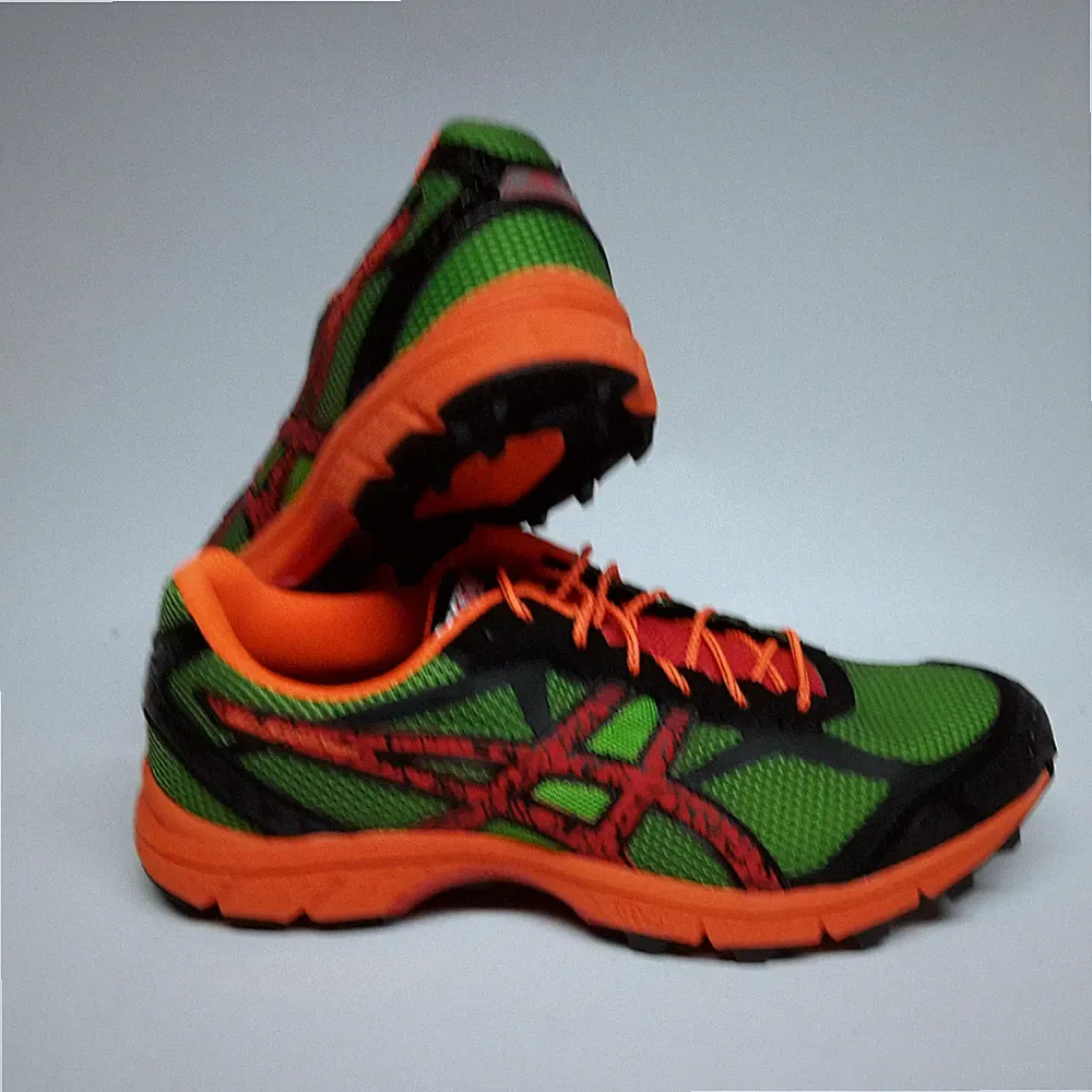 Asics Gel-Fujifell Racer neon green/ red/ black Herren Laufschuhe UK 6 / 40