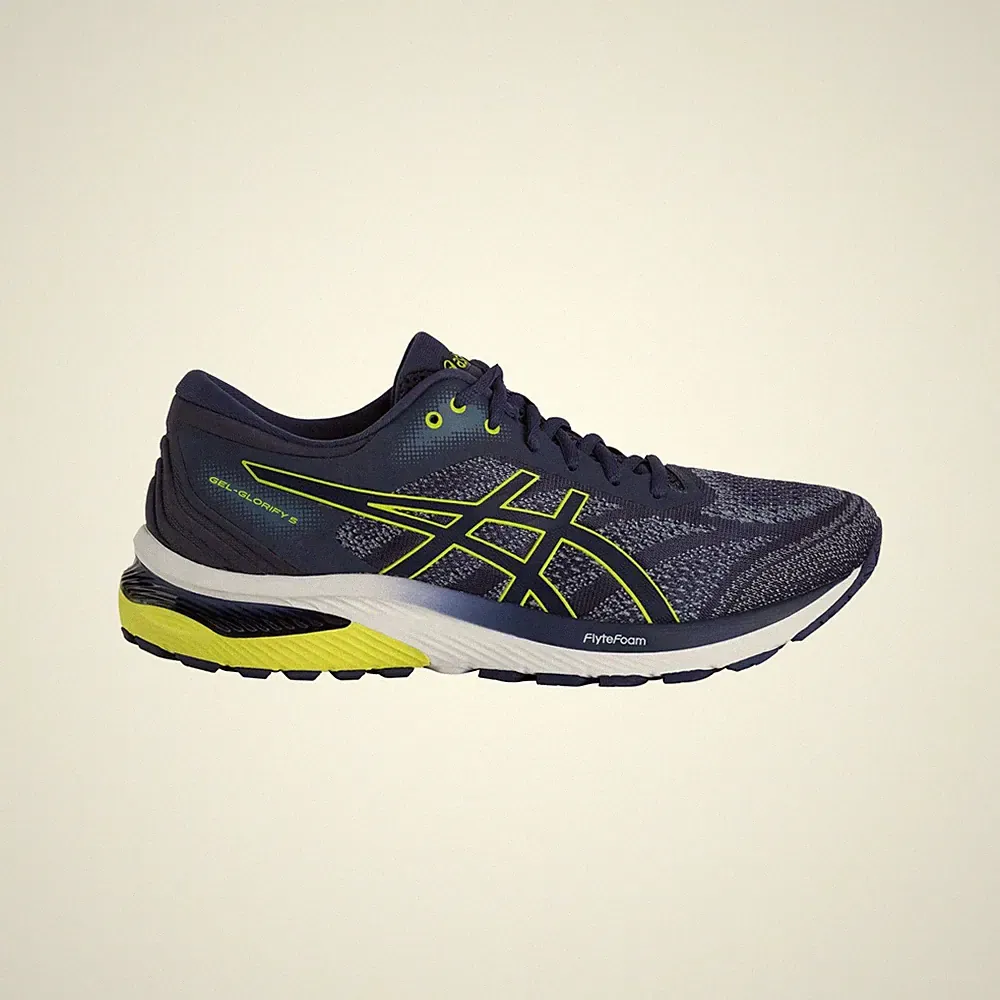 Asics Gel-Glorify 5 Thunder Blue/Safety Yellow Herren Laufschuhe Running Sport