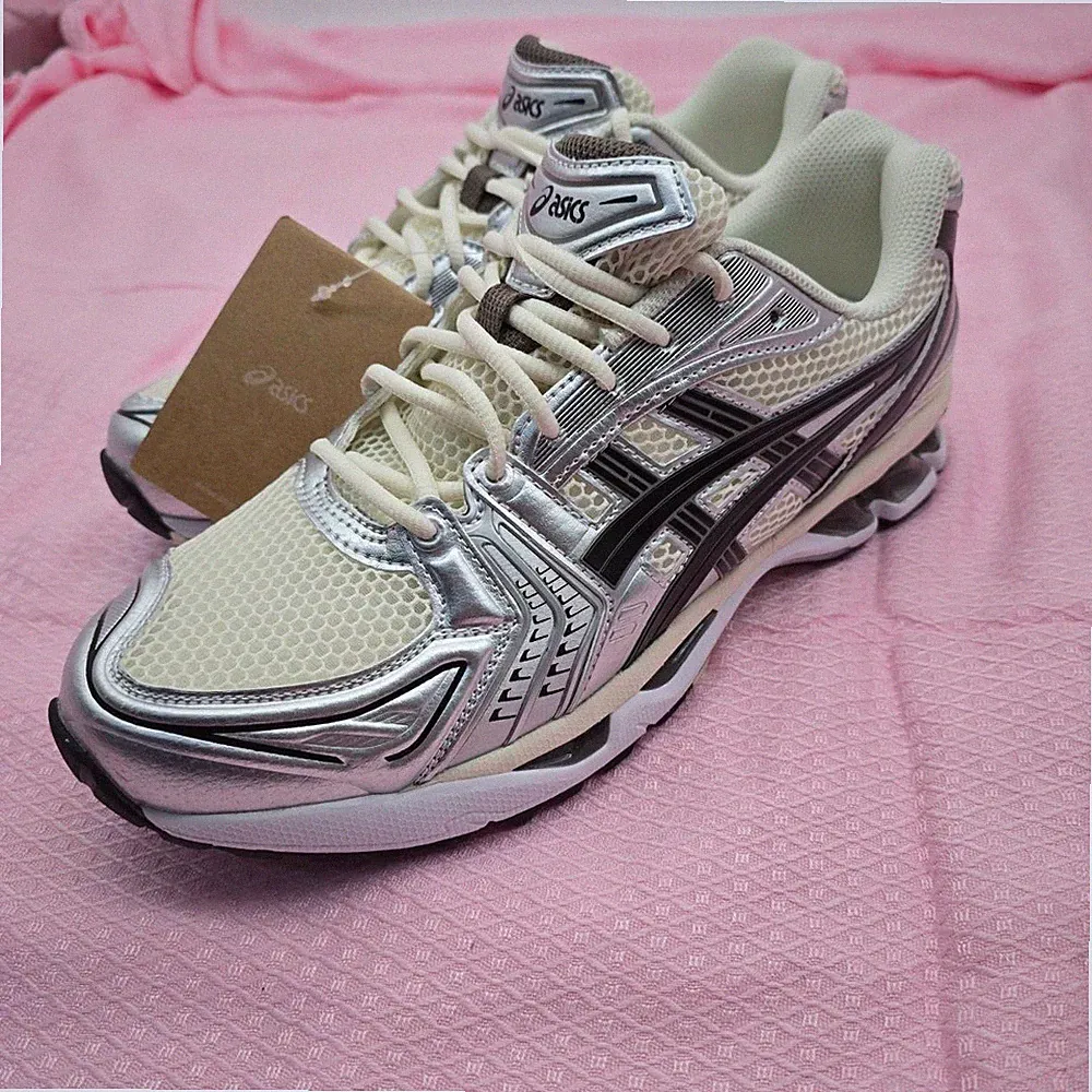 Asics Gel-Kayano 14 Cream Black Silber Sneaker Laufschuhe EUR 46,5 Neu
