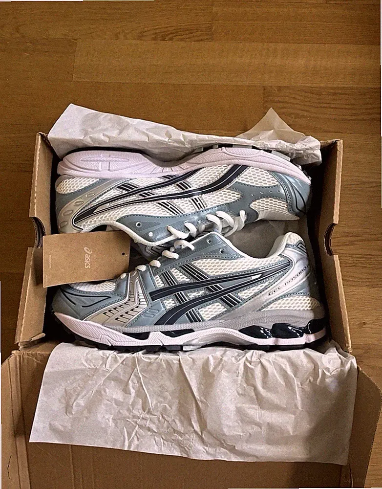 ASICS GEL-Kayano 14 Herren Laufschuhe Sneaker Mesh EU 42 -42,5 Blau/Grau