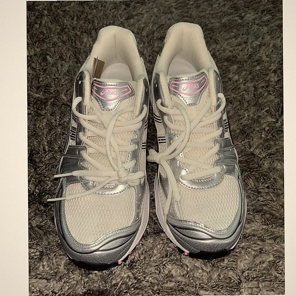 ASICS GEL- KAYANO 14 Herren Laufschuhe Sneaker Weiß Silber Rosa atmungsaktiv