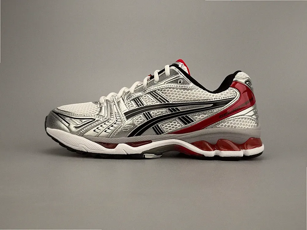 ASICS Gel-Kayano 14 Unisex-Laufschuhe, Freizeitschuhe und Sportschuhe, silber-ro