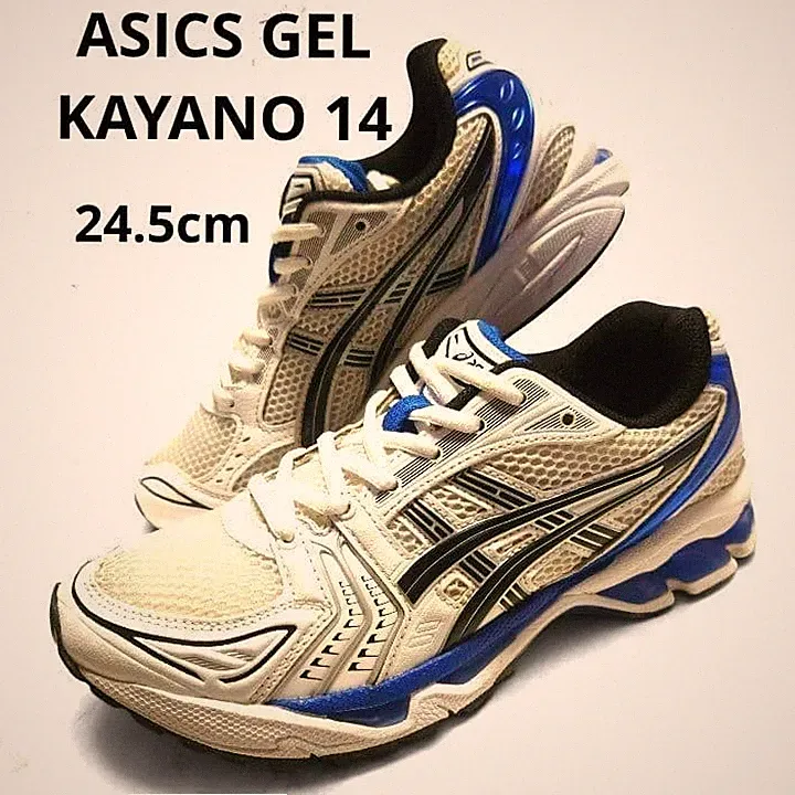ASICS Gel-Kayano 14 White/Tuna Blue Herren Laufschuhe 24,5 cm Gebraucht