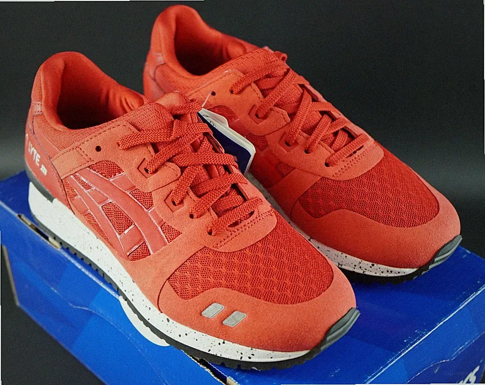 Asics Gel-Lyte III NS / Schuhe ohne Nähte rot Größe UK 4 selten neu OG DS H5Y0N