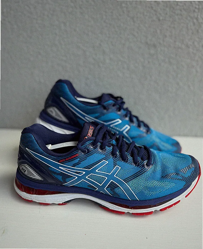Asics Gel Nimbus 19 Laufschuhe Herren 44,5 | US 10,5 Indigo Blau Weiß T700N EX