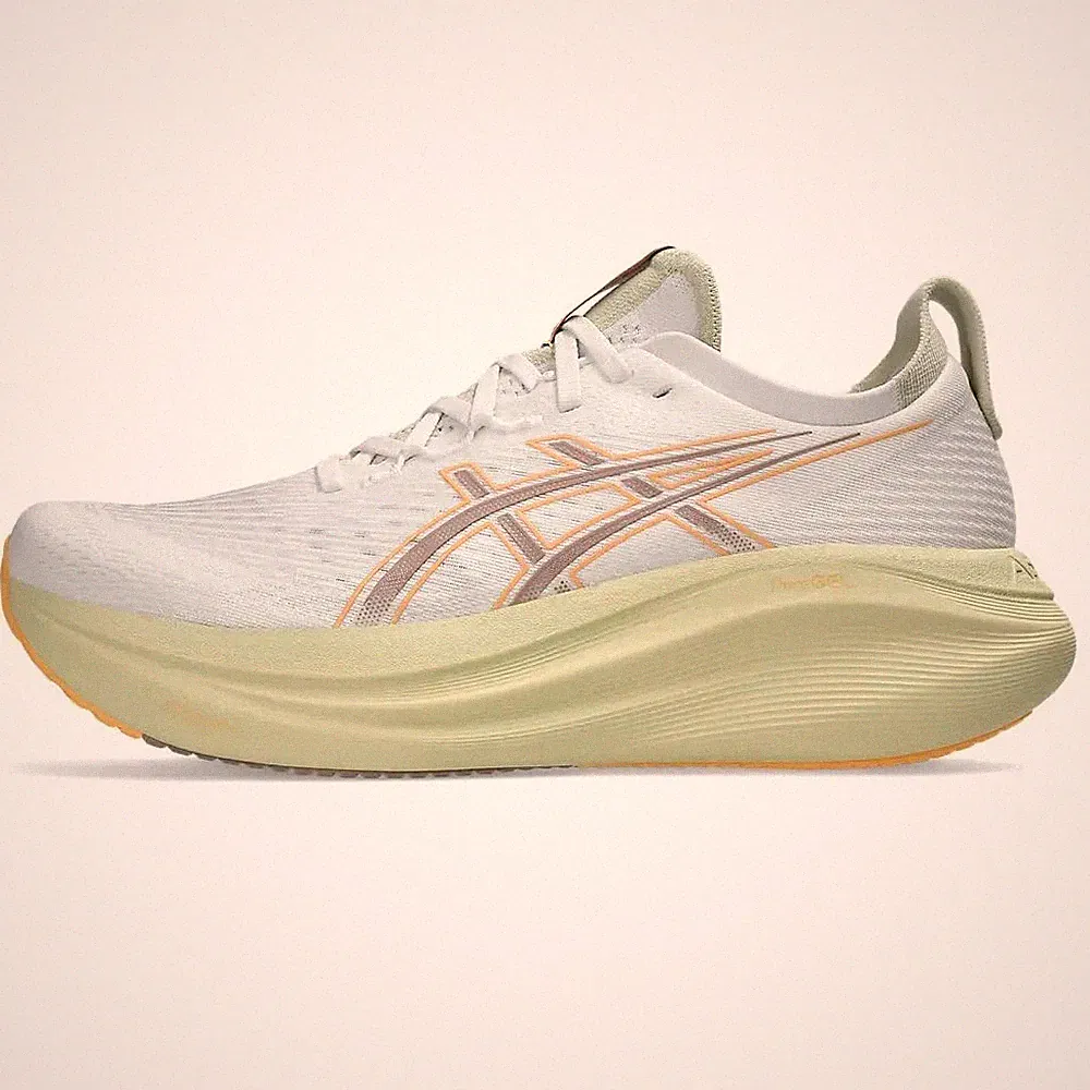 ASICS GEL-NIMBUS 27 Herren Laufschuhe 2E/4E weiß/braun aus Japan
